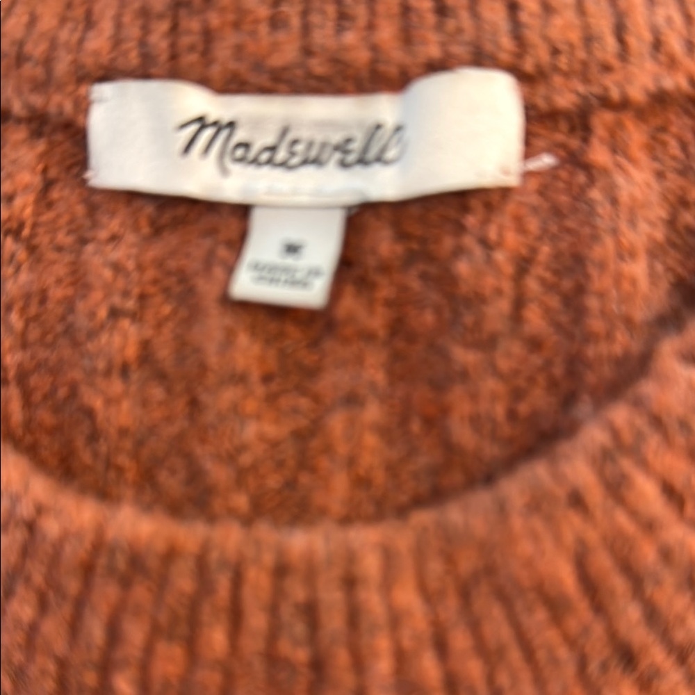 Madewell Rust Orange Crewneck Sweater